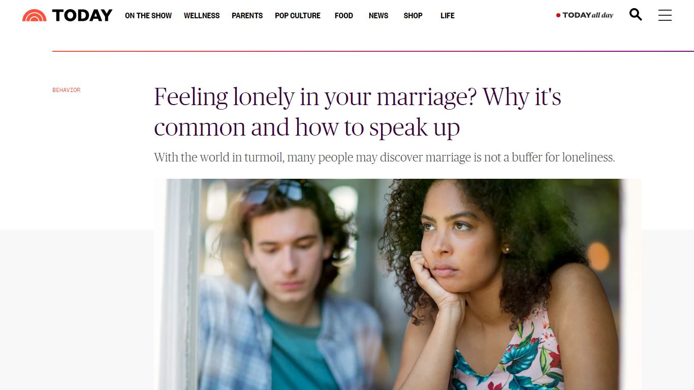 Marriage loneliness is common: Why it happens and how to speak up